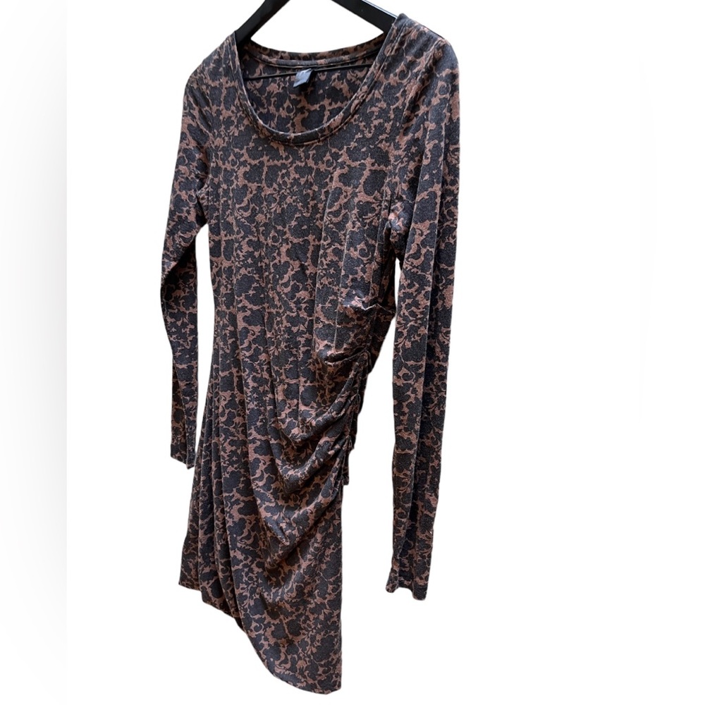 Peruvian Connection Animal Print Ruched Fitted Dr… - image 4